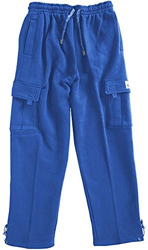 Pro Club Men's Heavyweight Fleece Cargo Pants, Medium, Black