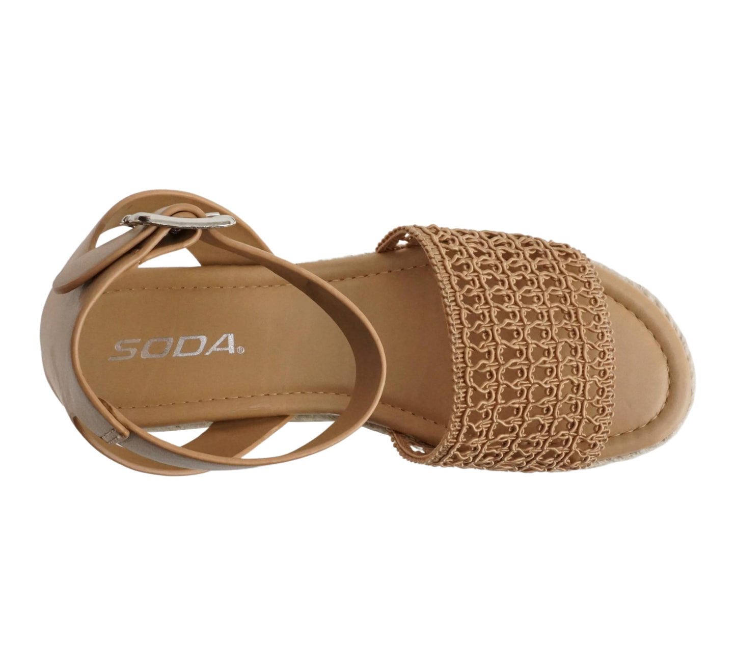 Soda Topic Open Toe Buckle Ankle Strap Espadrilles Casual Sandal