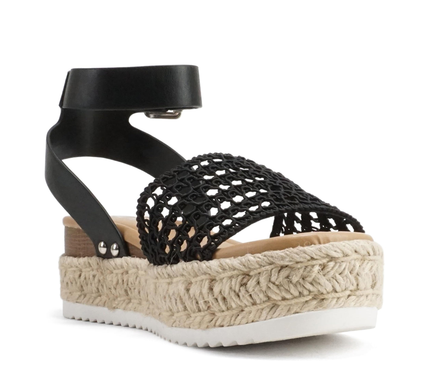 Soda Topic Open Toe Buckle Ankle Strap Espadrilles Casual Sandal