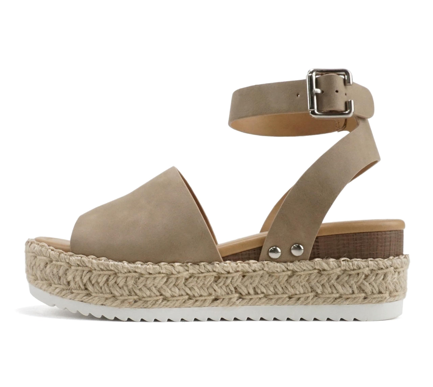 Soda Topic Open Toe Buckle Ankle Strap Espadrilles Casual Sandal