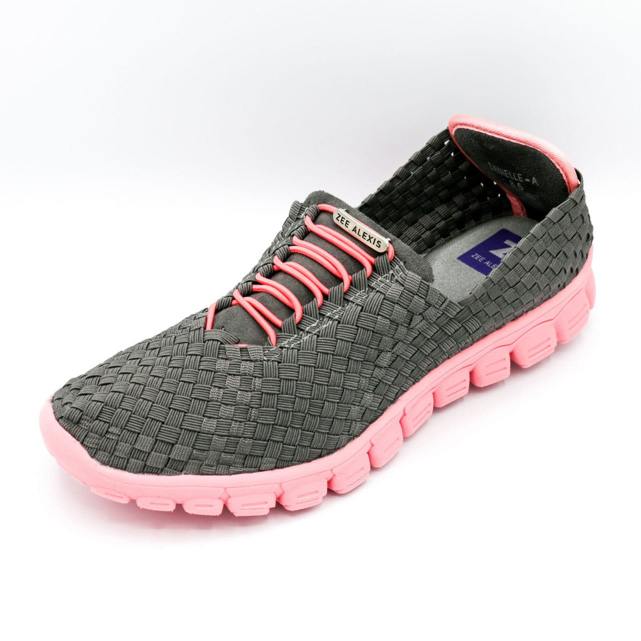 DANIELLE White Metallic Woven Sneakers