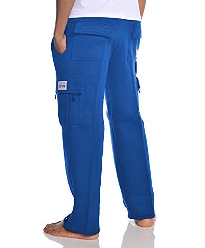 Pro Club Men's Heavyweight Fleece Cargo Pants, Medium, Black