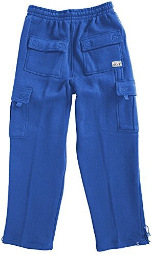 Pro Club Men's Heavyweight Fleece Cargo Pants, Medium, Black