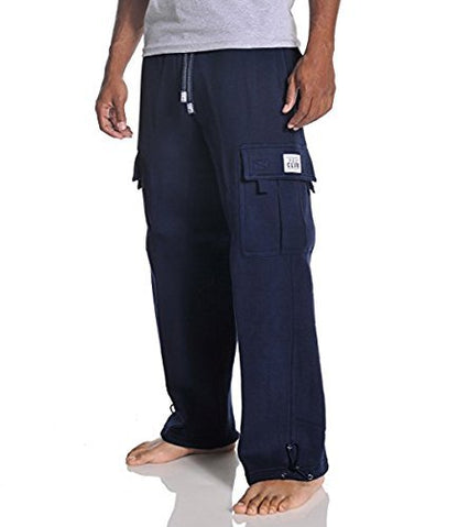 Pro Club Men's Heavyweight Fleece Cargo Pants, Medium, Black