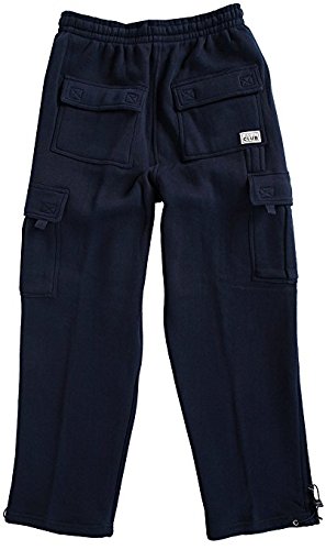 Pro Club Men's Heavyweight Fleece Cargo Pants, Medium, Black