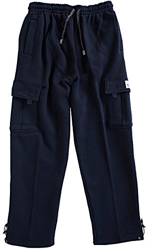 Pro Club Men's Heavyweight Fleece Cargo Pants, Medium, Black