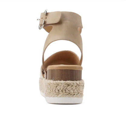 Soda Topic Open Toe Buckle Ankle Strap Espadrilles Casual Sandal
