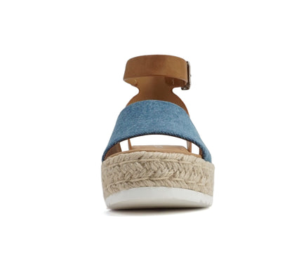 Soda Topic Open Toe Buckle Ankle Strap Espadrilles Casual Sandal