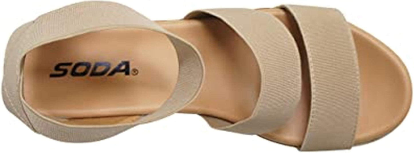 Soda Women's Topic Beige Tan 9 B(M) US