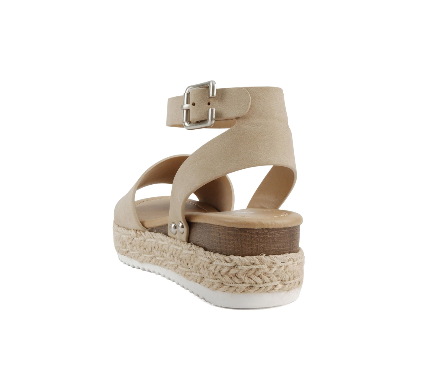 Soda Topic Open Toe Buckle Ankle Strap Espadrilles Flatform Casual Sandal