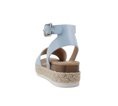 Soda Topic Open Toe Buckle Ankle Strap Espadrilles Flatform Casual Sandal
