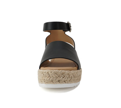 Soda Topic Open Toe Buckle Ankle Strap Espadrilles Casual Sandal