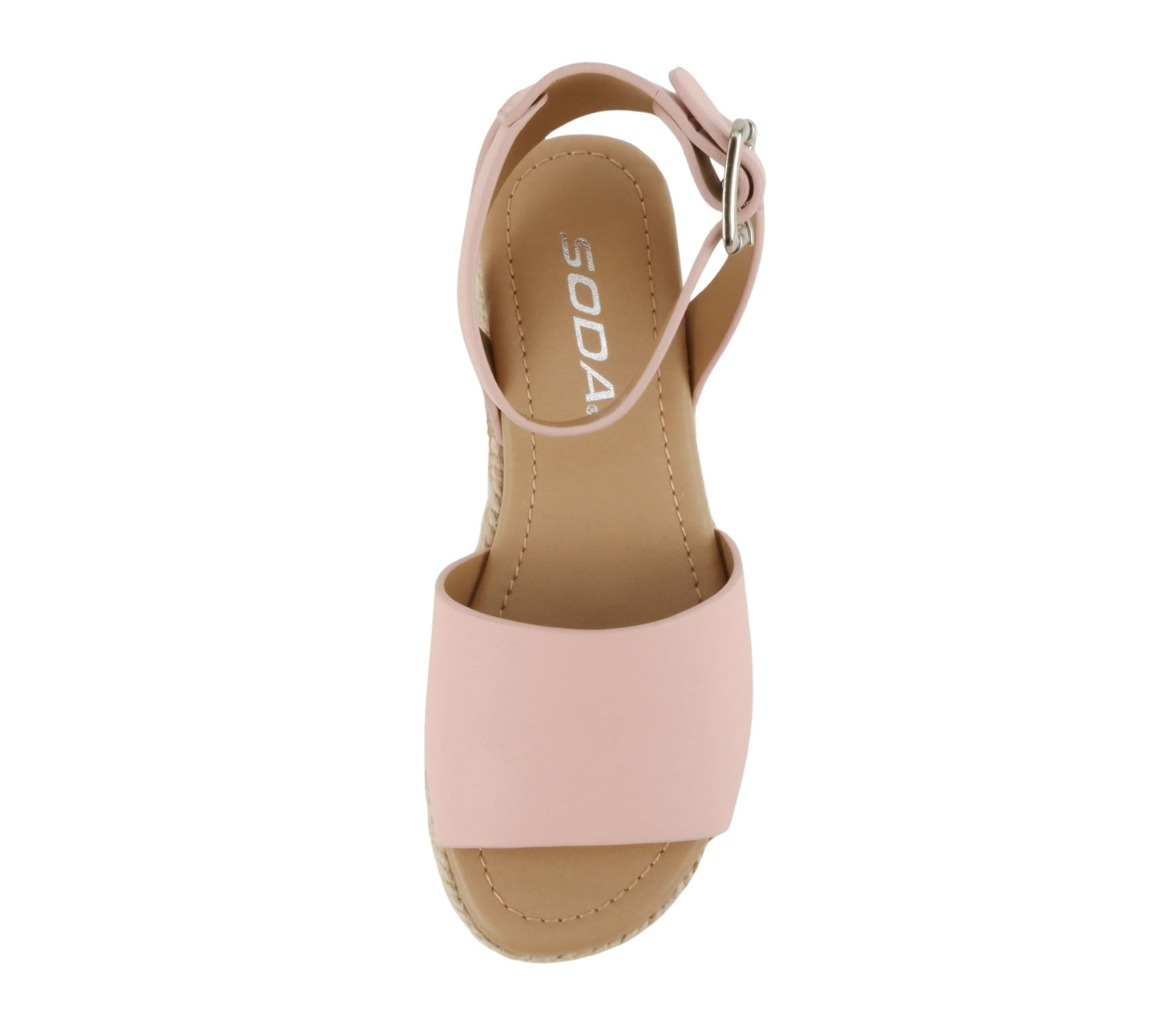 Soda Topic Open Toe Buckle Ankle Strap Espadrilles Flatform Casual Sandal
