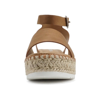Soda Topic Open Toe Buckle Ankle Strap Espadrilles Casual Sandal
