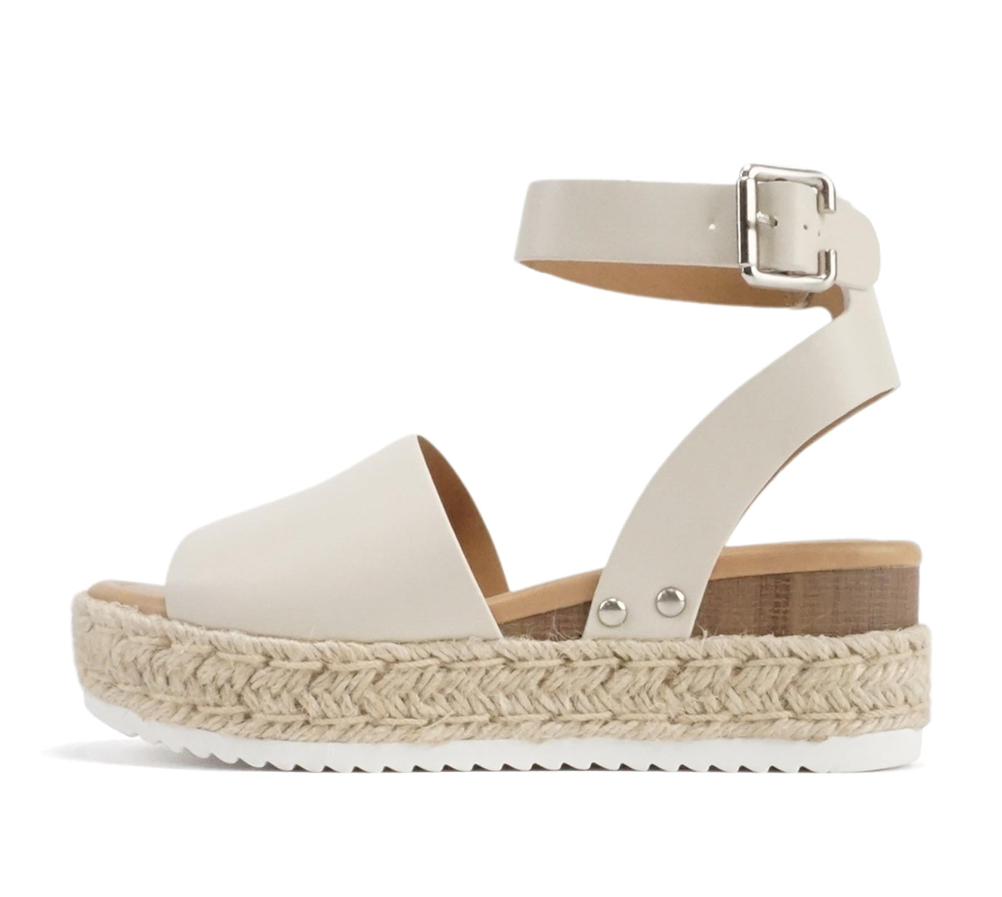 Soda Topic Open Toe Buckle Ankle Strap Espadrilles Casual Sandal