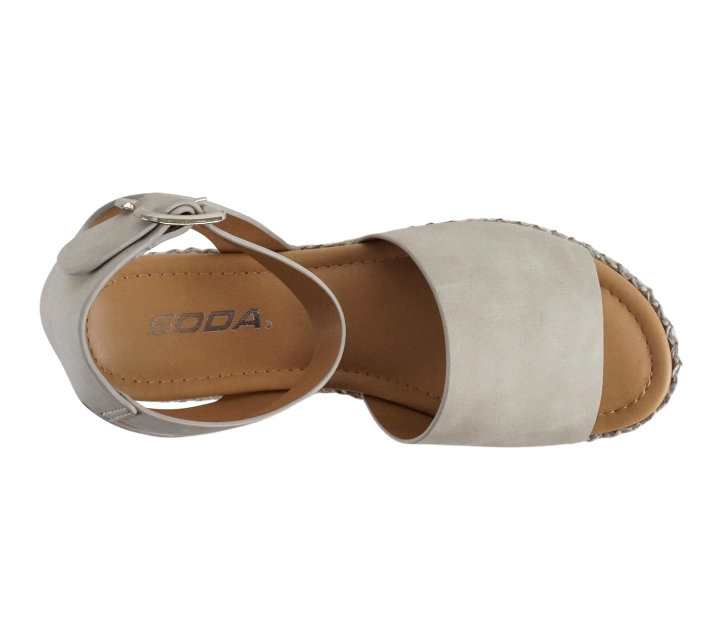Soda Topic Open Toe Buckle Ankle Strap Espadrilles Casual Sandal