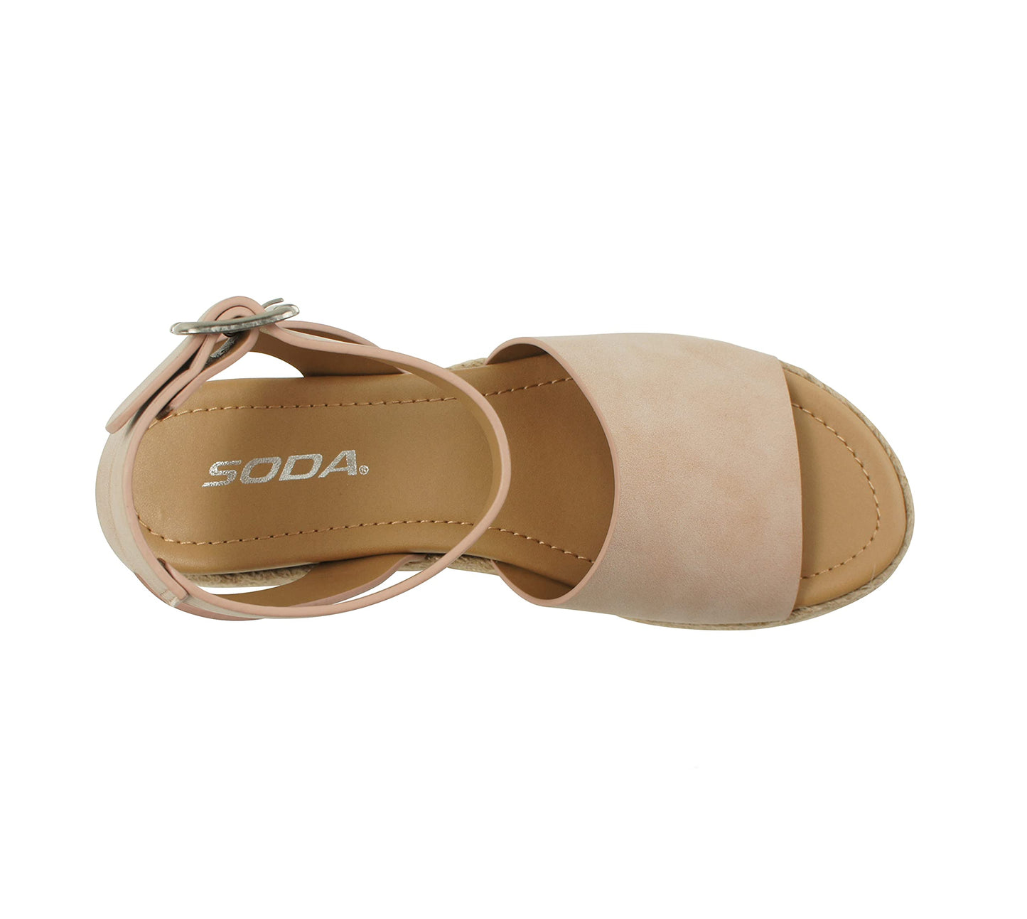 Soda Topic Open Toe Buckle Ankle Strap Espadrilles Casual Sandal