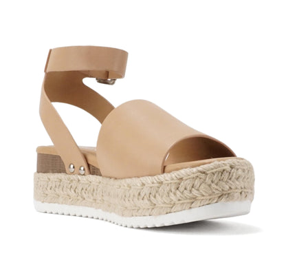 Soda Topic Open Toe Buckle Ankle Strap Espadrilles Casual Sandal