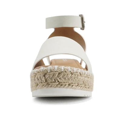 Soda Topic Open Toe Buckle Ankle Strap Espadrilles Casual Sandal