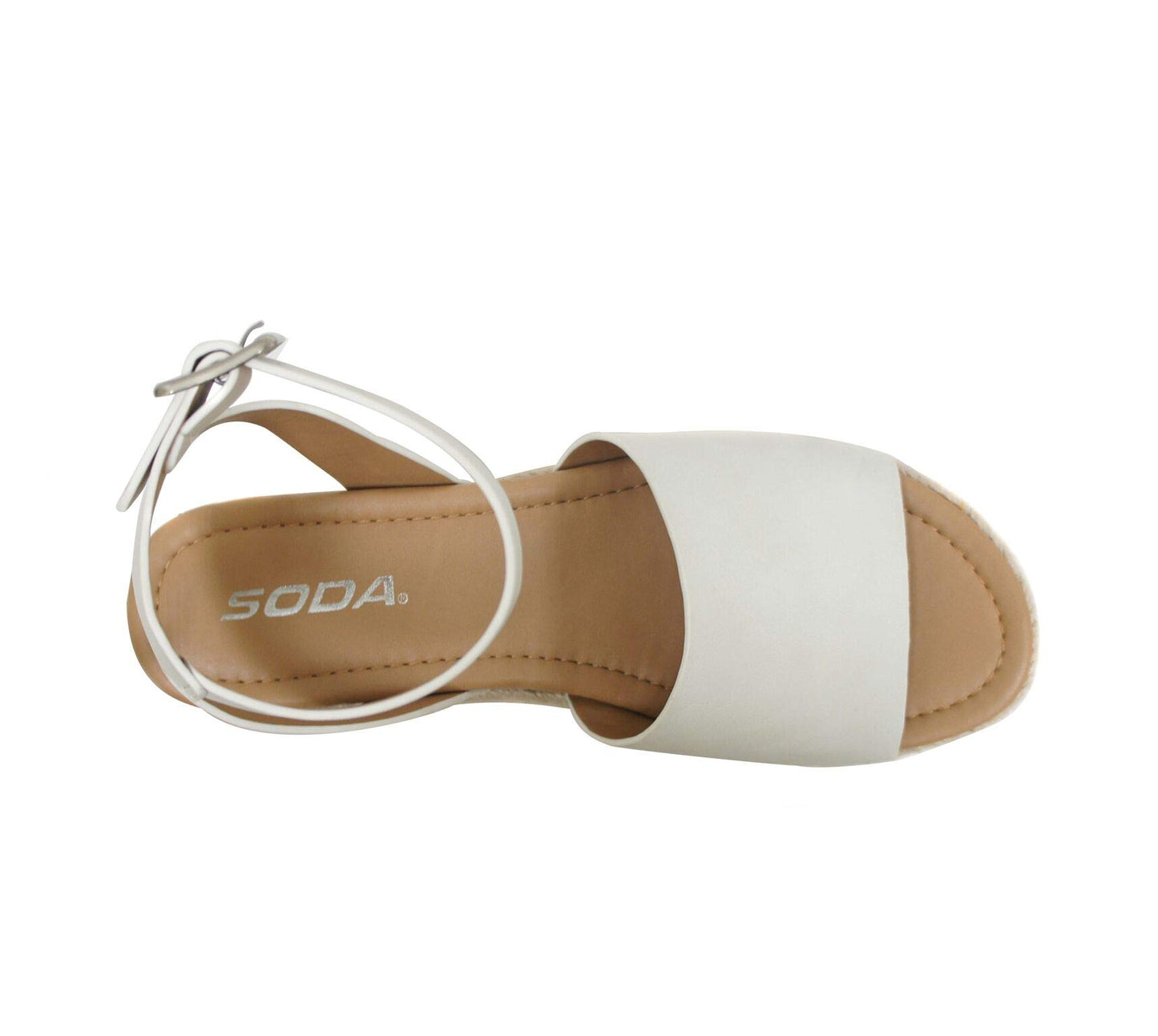 Soda Topic Open Toe Buckle Ankle Strap Espadrilles Casual Sandal