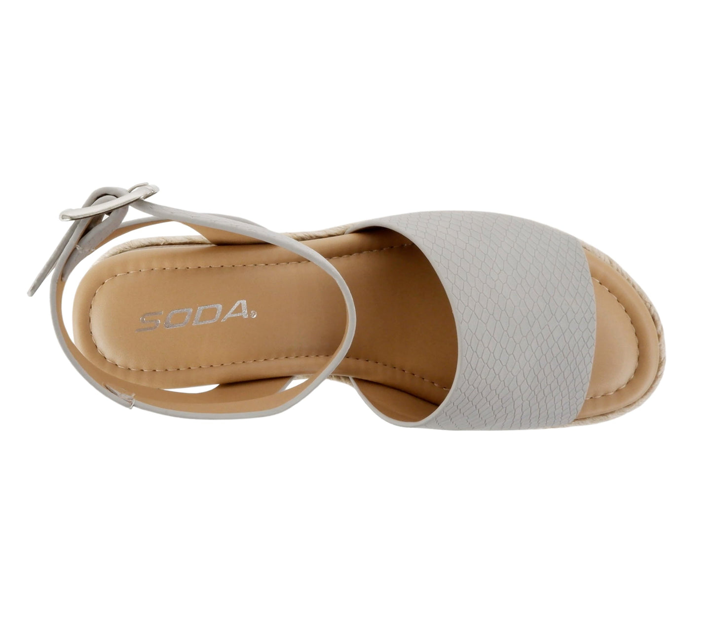 Soda Topic Open Toe Buckle Ankle Strap Espadrilles Casual Sandal