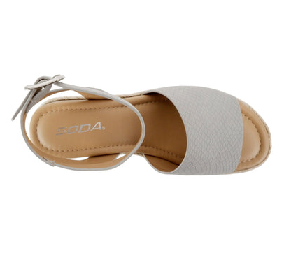 Soda Topic Open Toe Buckle Ankle Strap Espadrilles Casual Sandal