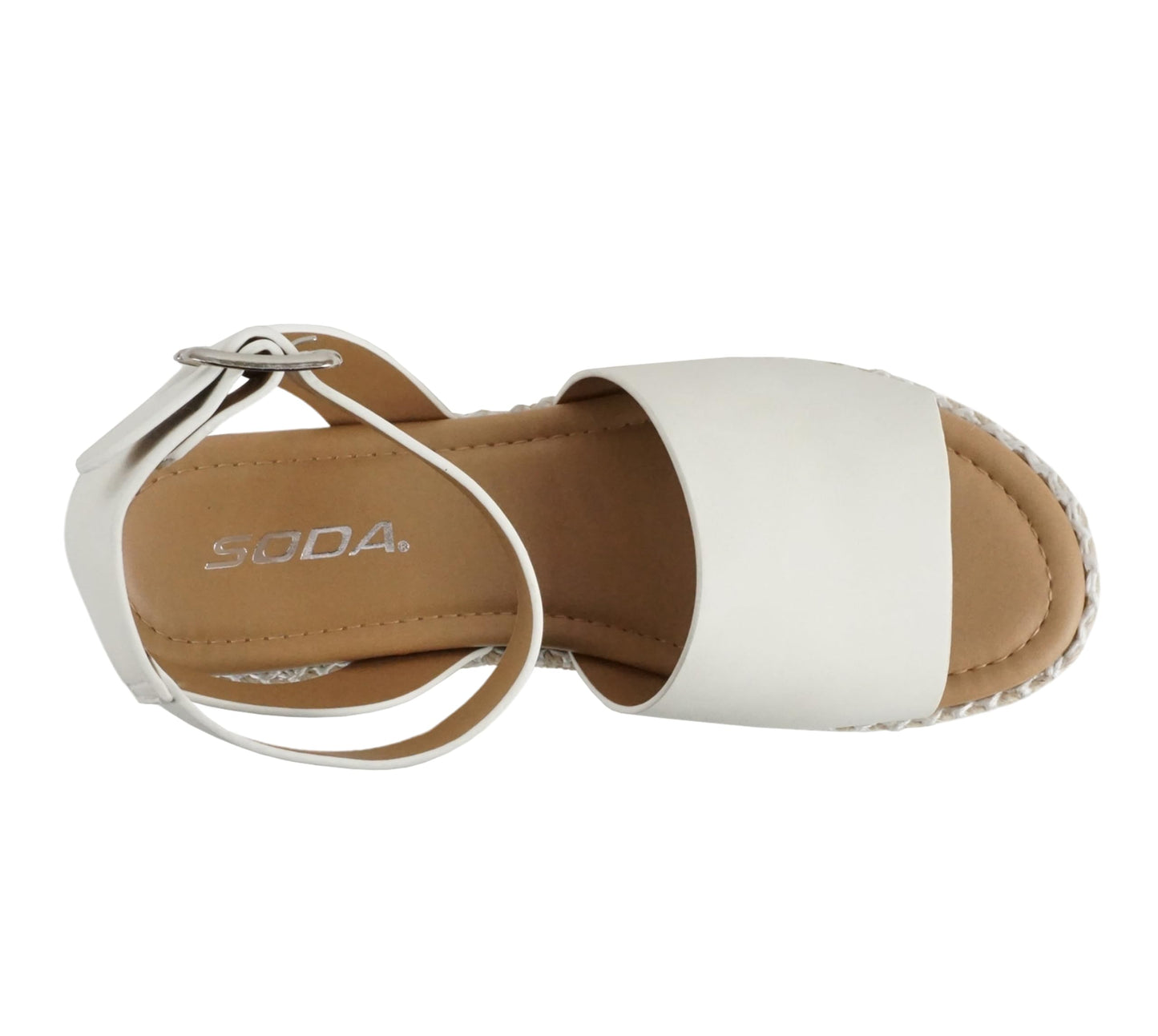 Soda Topic Open Toe Buckle Ankle Strap Espadrilles Casual Sandal