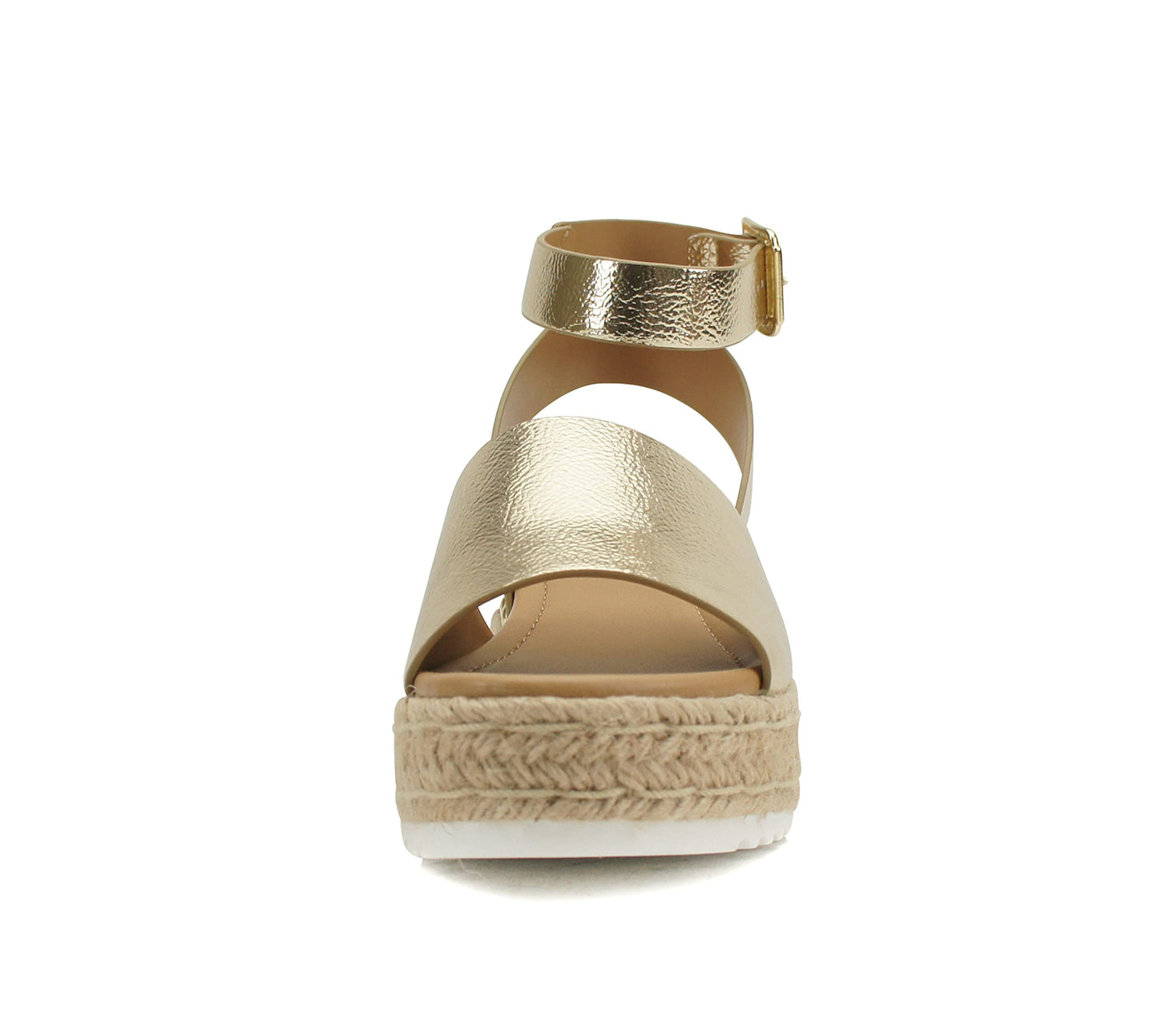 Soda Topic Open Toe Buckle Ankle Strap Espadrilles Flatform Casual Sandal