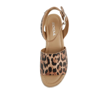 Soda Topic Open Toe Buckle Ankle Strap Espadrilles Casual Sandal