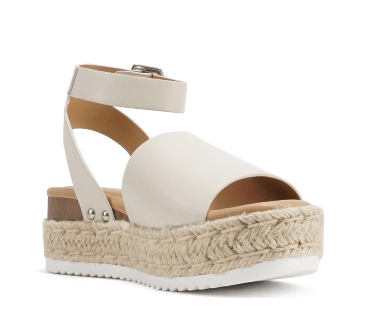 Soda Topic Open Toe Buckle Ankle Strap Espadrilles Casual Sandal
