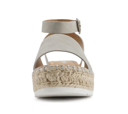 Soda Topic Open Toe Buckle Ankle Strap Espadrilles Casual Sandal