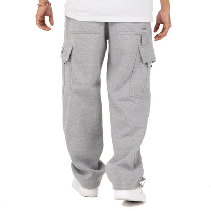 Pro Club Men's Heavyweight Fleece Cargo Pants, Medium, Black