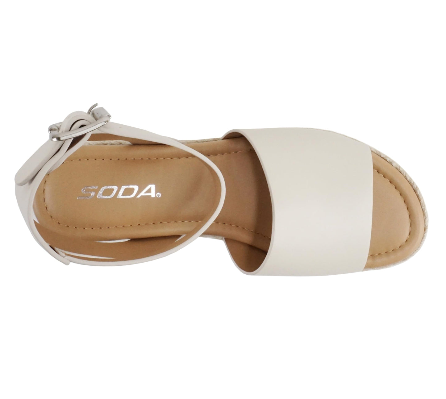 Soda Topic Open Toe Buckle Ankle Strap Espadrilles Casual Sandal