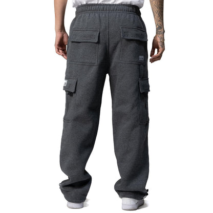 Pro Club Men's Heavyweight Fleece Cargo Pants, Medium, Black