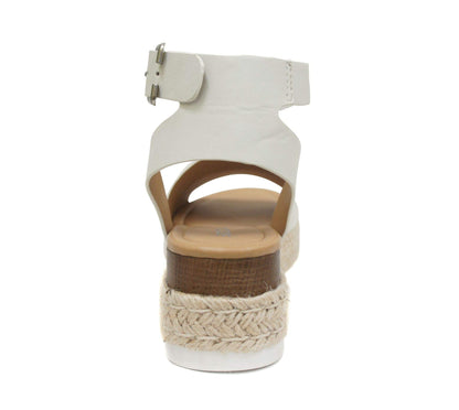 Soda Topic Open Toe Buckle Ankle Strap Espadrilles Casual Sandal