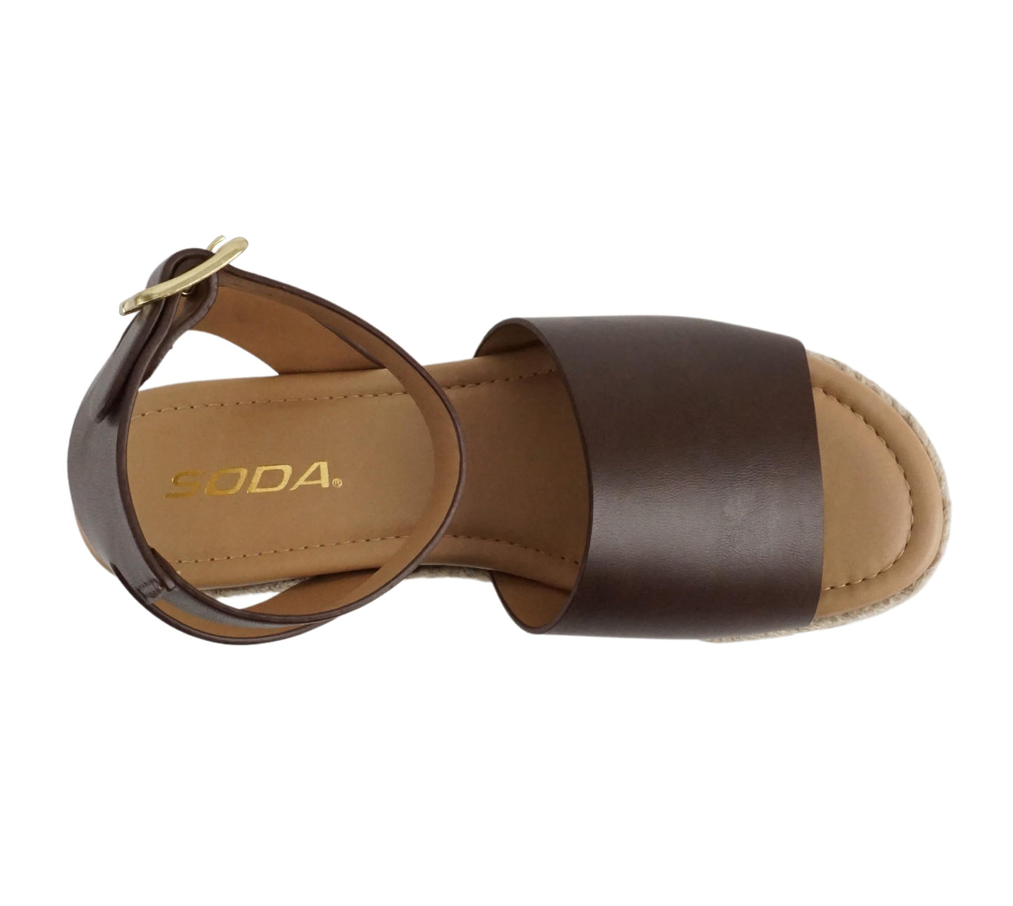 Soda Topic Open Toe Buckle Ankle Strap Espadrilles Casual Sandal