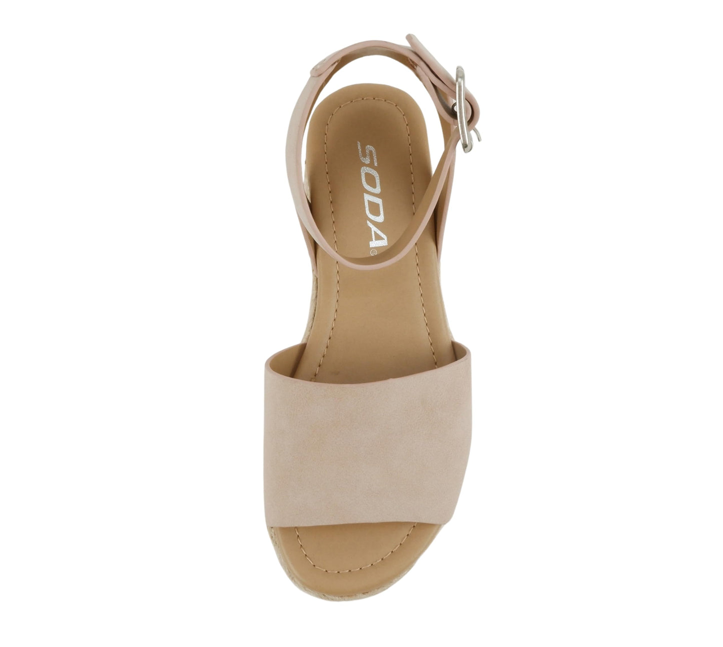 Soda Topic Open Toe Buckle Ankle Strap Espadrilles Flatform Casual Sandal