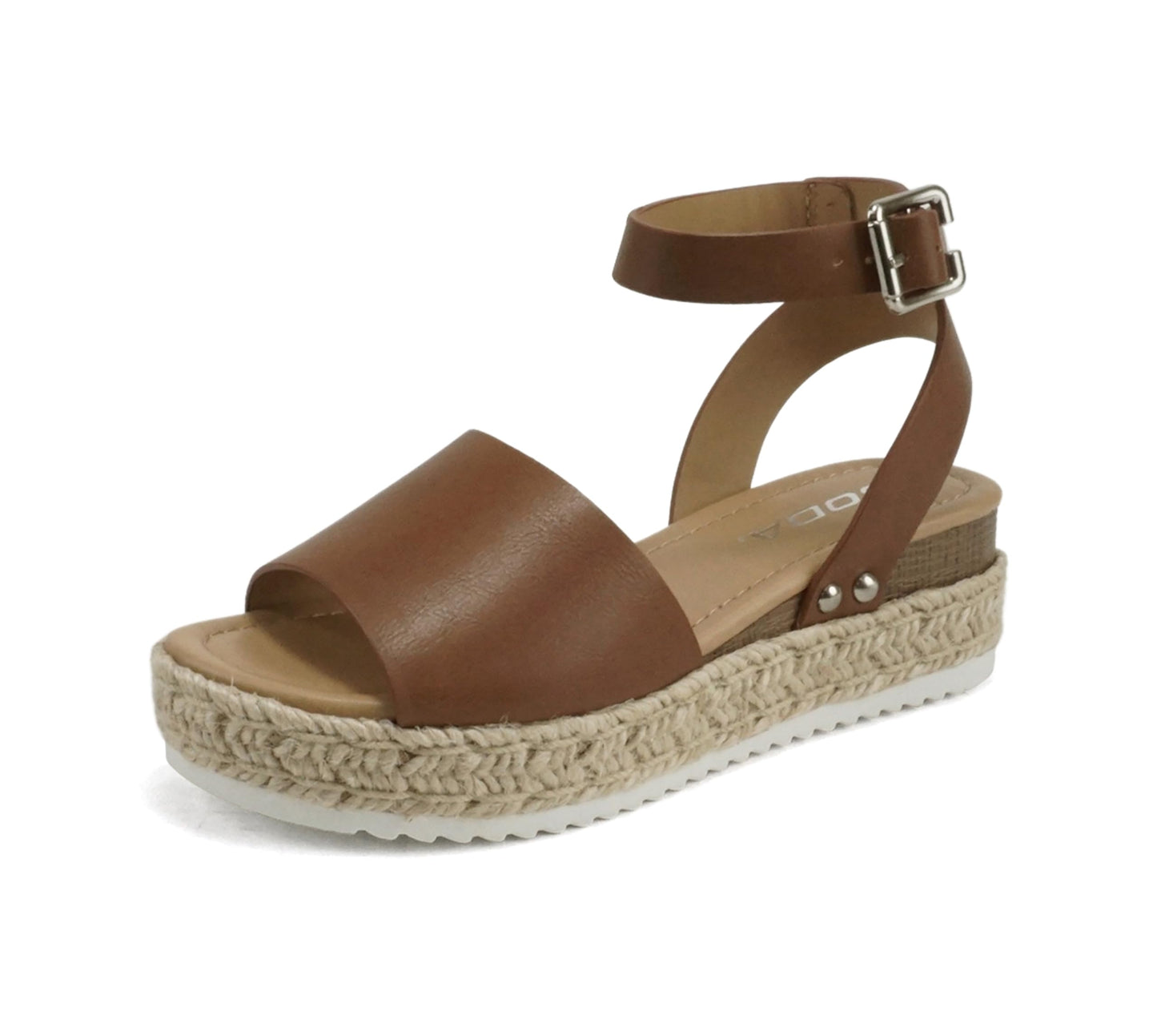 Soda Topic Open Toe Buckle Ankle Strap Espadrilles Flatform Casual Sandal