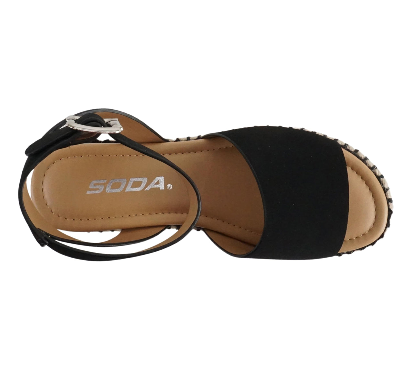 Soda Topic Open Toe Buckle Ankle Strap Espadrilles Casual Sandal