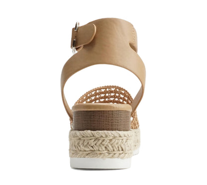 Soda Topic Open Toe Buckle Ankle Strap Espadrilles Casual Sandal