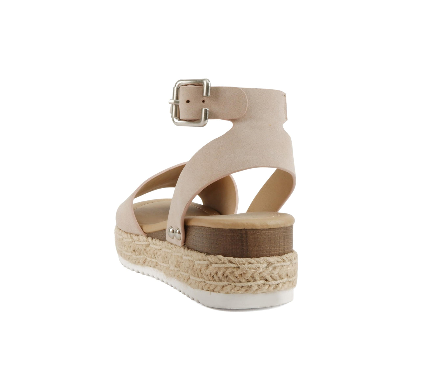 Soda Topic Open Toe Buckle Ankle Strap Espadrilles Flatform Casual Sandal