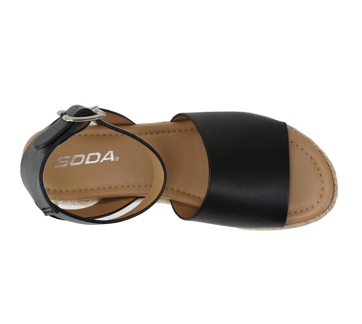 Soda Topic Open Toe Buckle Ankle Strap Espadrilles Casual Sandal