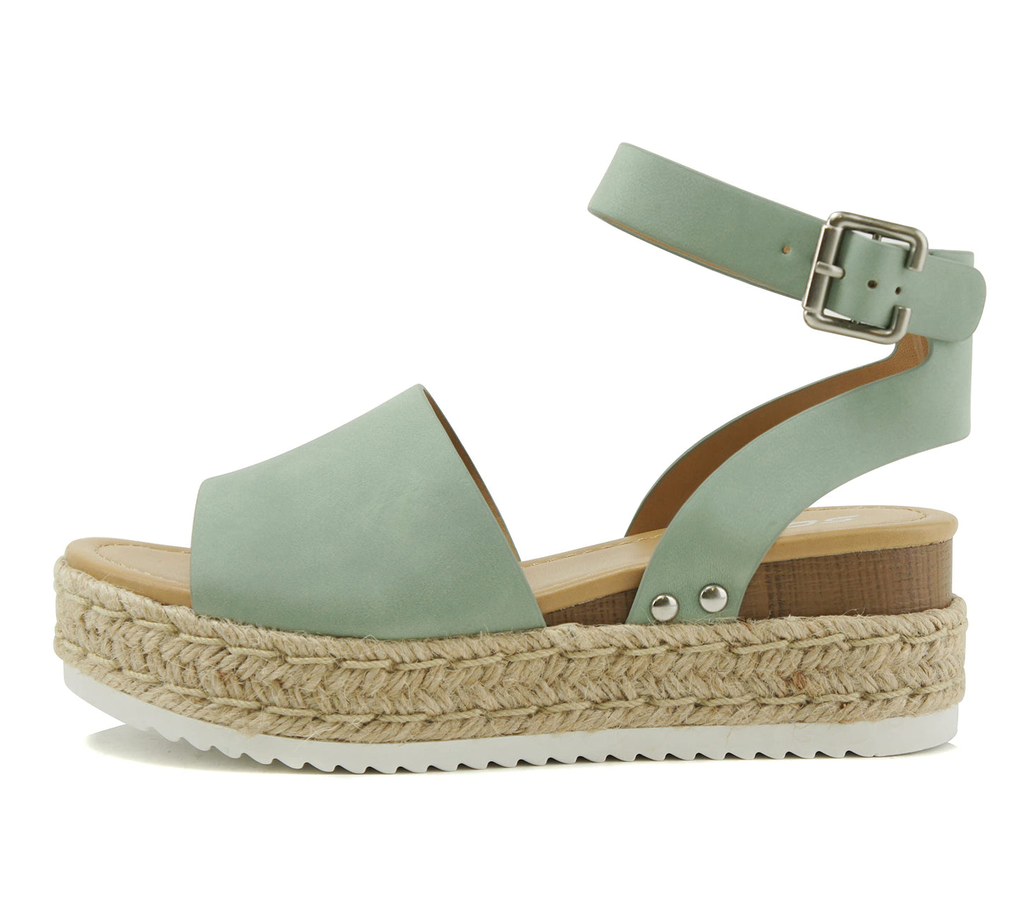 Soda Topic Open Toe Buckle Ankle Strap Espadrilles Casual Sandal