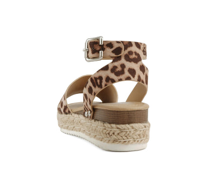 Soda Topic Open Toe Buckle Ankle Strap Espadrilles Flatform Casual Sandal
