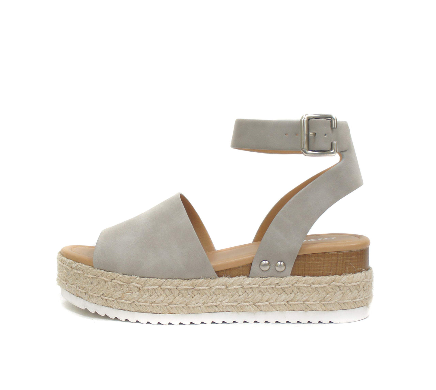 Soda Topic Open Toe Buckle Ankle Strap Espadrilles Casual Sandal