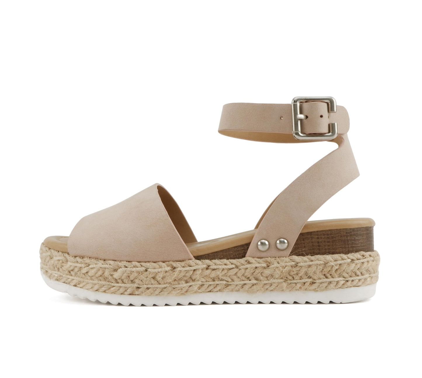 Soda Topic Open Toe Buckle Ankle Strap Espadrilles Flatform Casual Sandal