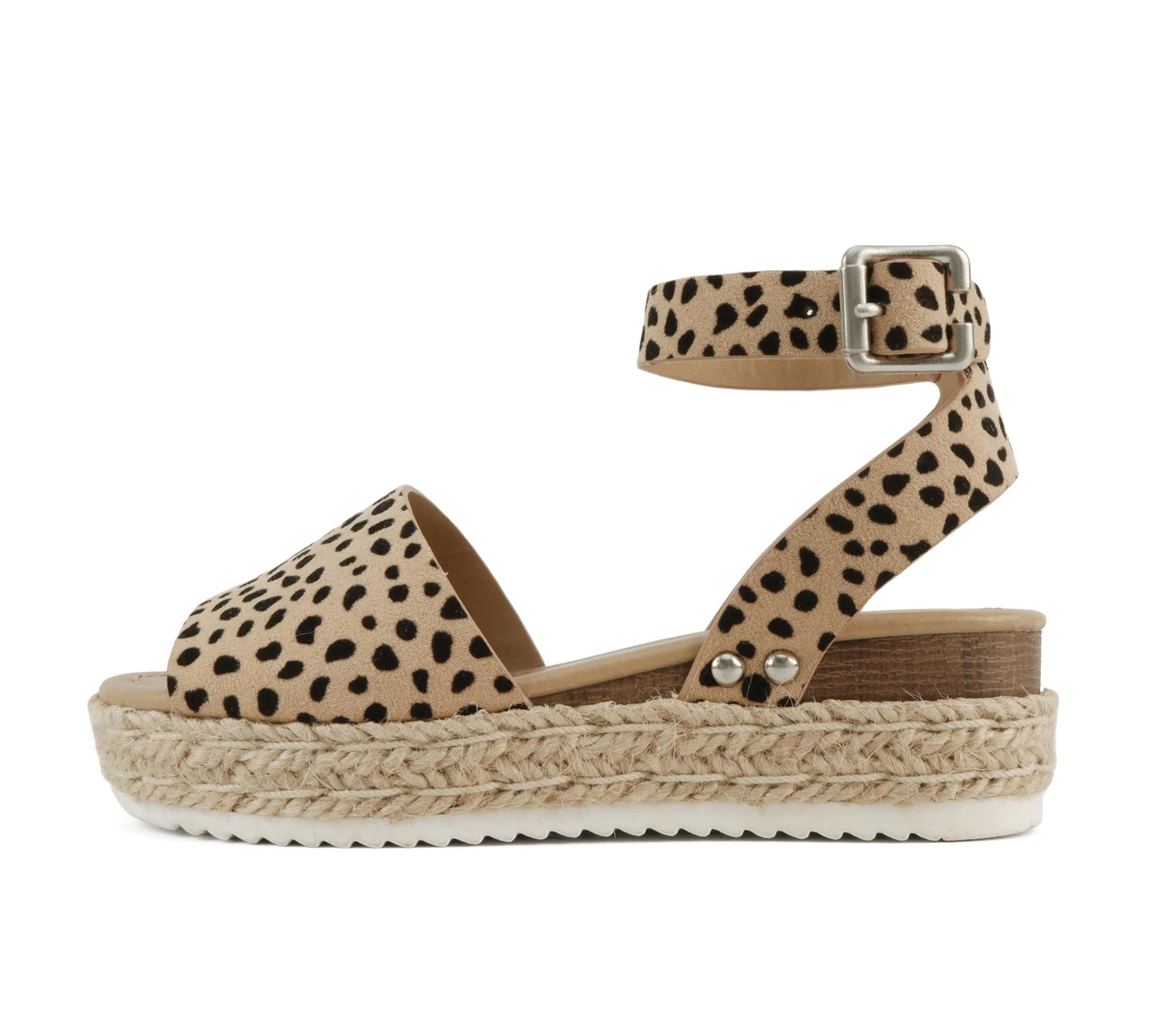 Soda Topic Open Toe Buckle Ankle Strap Espadrilles Flatform Casual Sandal