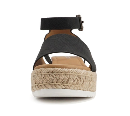 Soda Topic Open Toe Buckle Ankle Strap Espadrilles Casual Sandal