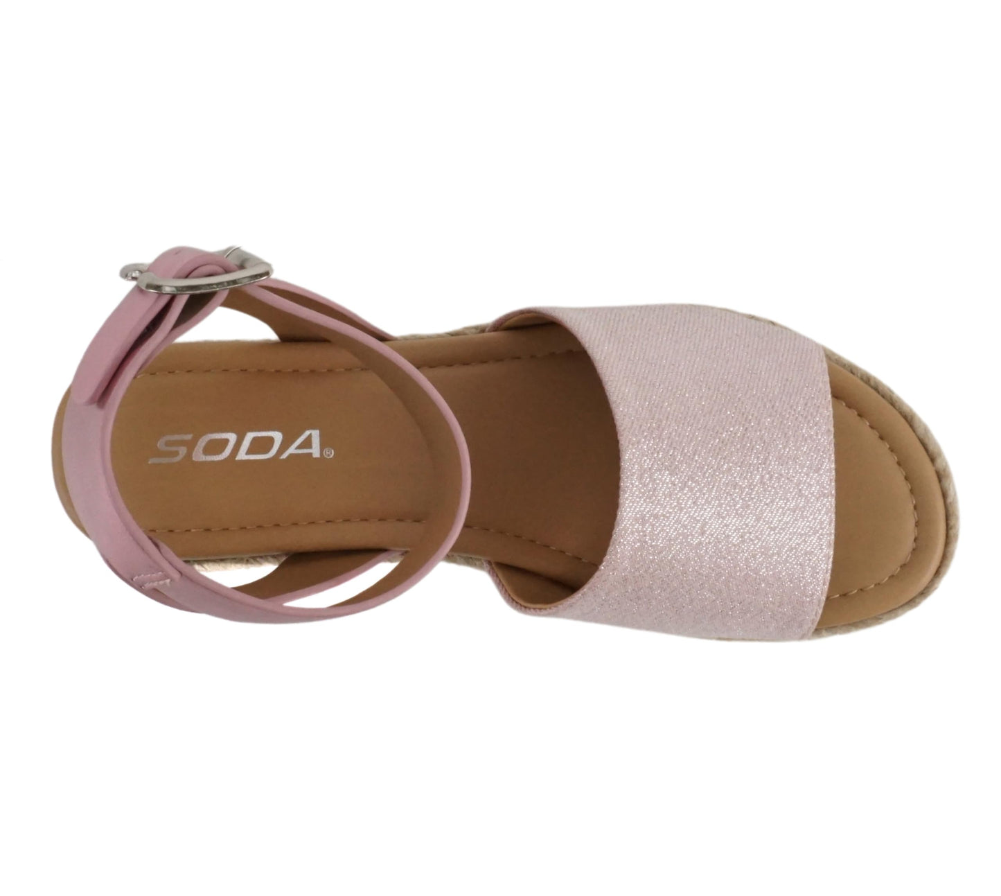 Soda Topic Open Toe Buckle Ankle Strap Espadrilles Casual Sandal