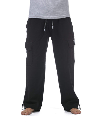 Pro Club Men's Heavyweight Fleece Cargo Pants, Medium, Black